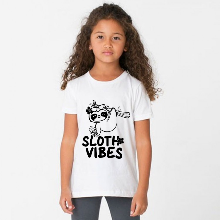 Kids T Shirts "Ice Ice Baby" - Sloth Vibes: Explore Pura Vida Culture Through Sloth-Inspired Fashion - Sloth Vibes